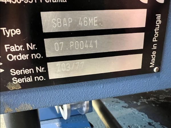 Used 2008 MBO SBAP-46ME Vertical Pressing Delivery